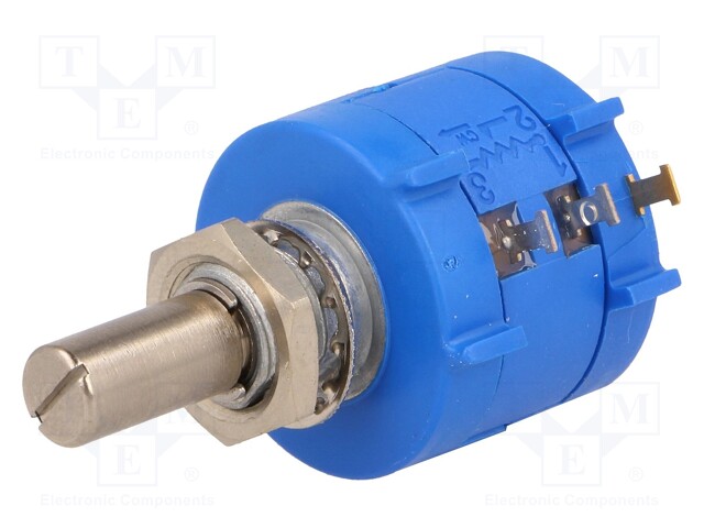 Potentiometer: shaft; multiturn; 1kΩ; 2W; ±5%; 6.35mm; linear; IP40