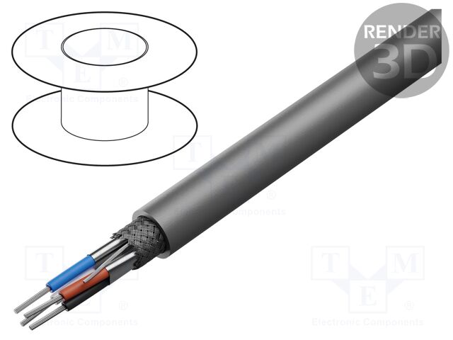 Wire; Alpha Essential Data&Bus; 1x2x15AWG,1x2x18AWG; stranded