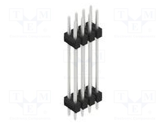 Connector: pin strips; pin header; male; PIN: 8; 2.54mm; THT; 2x4