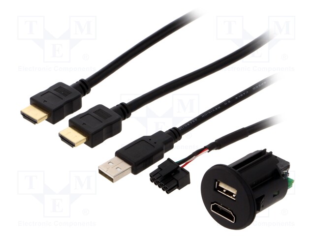 Automotive power supply; HDMI port; Sup.volt: 12VDC; 5V/1x1A; 2m