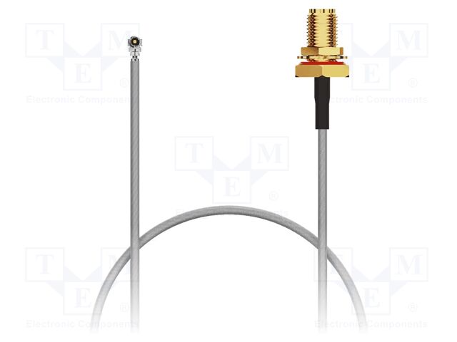 Cable; HIROSE U.FL,SMA female; grey; -40÷85°C; 0÷3GHz; 100mm; 50Ω