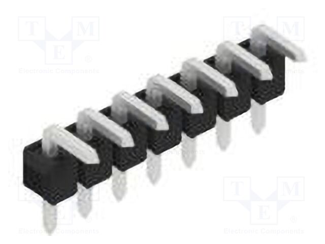 Connector: pin strips; pin header; male; PIN: 7; 2.54mm; THT; 1x7