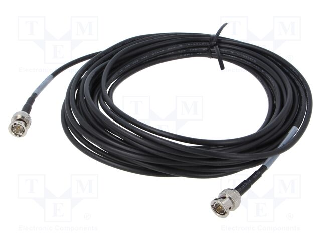 Cable; 9m; BNC male,both sides; shielded; black; straight; 0÷40°C
