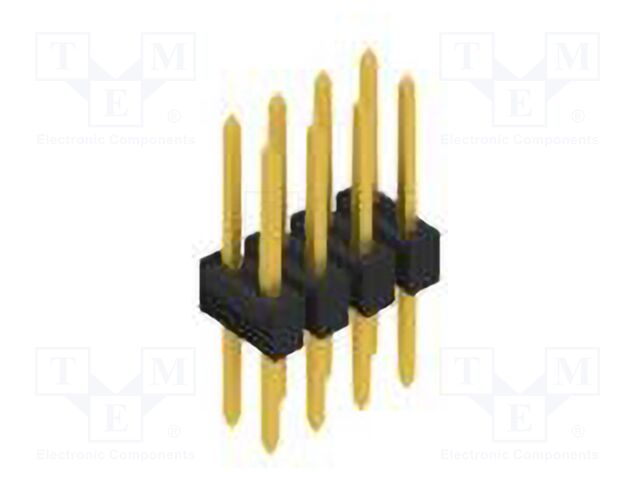 Connector: pin strips; pin header; male; PIN: 8; 2.54mm; THT; 2x4