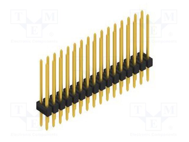 Connector: pin strips; pin header; male; PIN: 32; 2.54mm; THT; 2x16