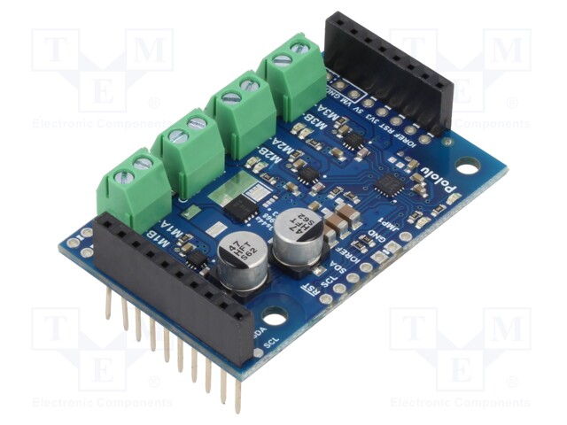 DC-motor driver; Motoron; I2C; Icont out per chan: 1.7A; Ch: 3