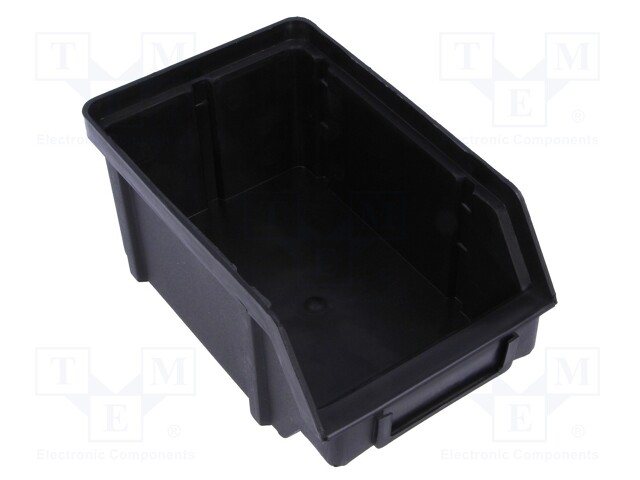 Bin; ESD; W: 77mm; H: 56mm; D: 119mm; Mat: polypropylene; black