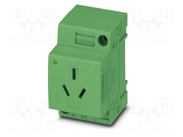 Connector: AC supply; socket; female; 10A; PIN: 3; screw terminal
