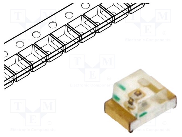 LED; SMD; 0805; green; 20÷50mcd; 2x1.25x1.1mm; 120°; 2.1÷2.5V; 20mA