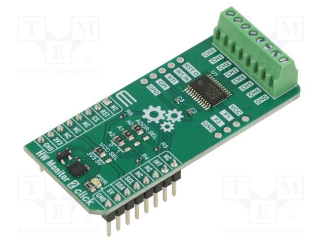 Click board; power supply monitor; I2C; AMC80; prototype board