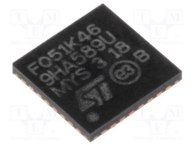 ARM microcontroller; Flash: 16kB; 48MHz; SRAM: 8kB; UFQFPN32