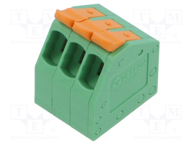 Connector: PCB terminal block; terminal; 32A; 400V; angled; tinned