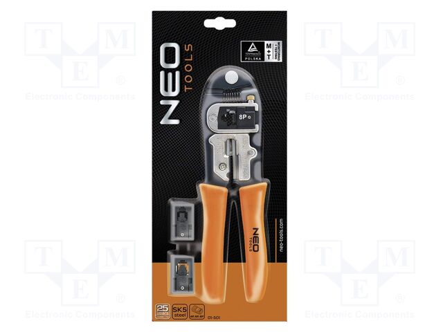 Tool: for crimping; RJ11  connectors,RJ45  connectors; 195mm