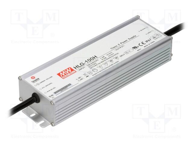 Power supply: switched-mode; LED; 96W; 30VDC; 3.2A; 90÷305VAC; IP67