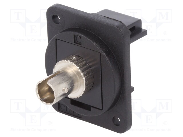 Connector: fiber optic; coupler; ST,both sides; Mat: plastic