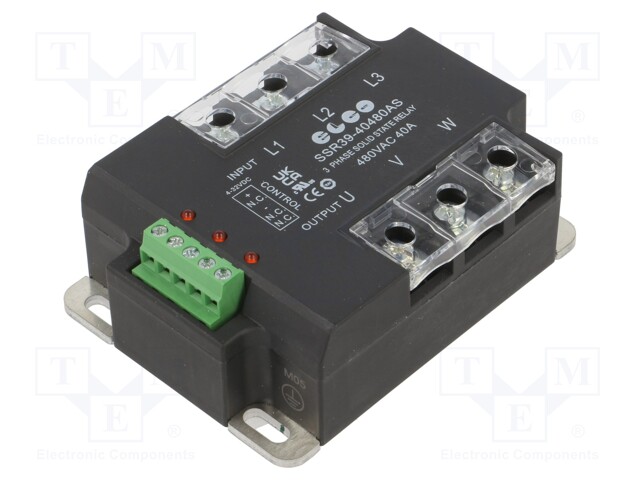 Relay: solid state; 40A; Uswitch: 24÷530VAC; 3-phase; Series: SSR39