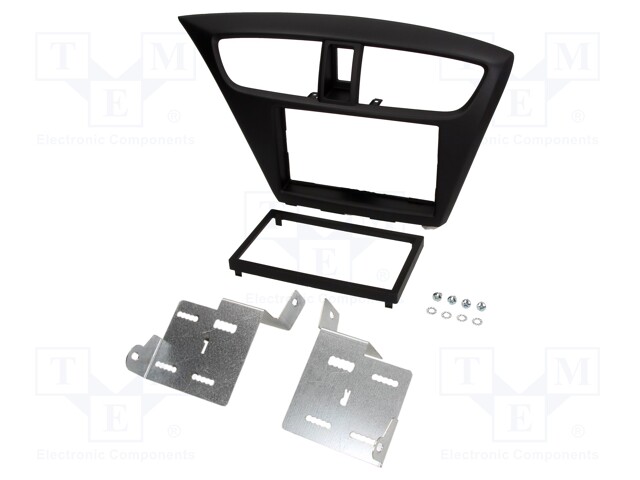 Radio mounting frame; Honda; 2 DIN; black