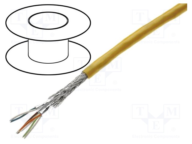 Wire; S/FTP; 6a; industrial Ethernet; stranded; Cu; 4x2x26AWG; PVC