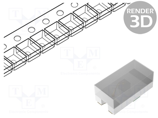 LED; SMD; 0402; red; 28.5÷90mcd; 1x0.5x0.4mm; 130°; 1.9÷2.4V; 20mA