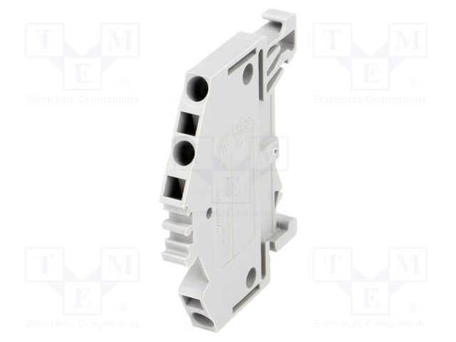 Splice terminal: rail; 0.08÷2.5mm2; ways: 1; terminals: 3; grey