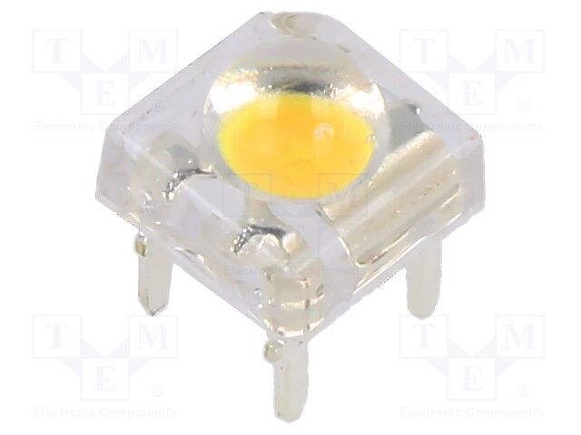 LED Super Flux; 7.62x7.62mm; white warm; 22000÷25000mcd; 33÷38lm