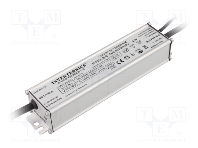 Power supply: switched-mode; LED; 52W; 75÷149V; 350mA; 90÷305VAC