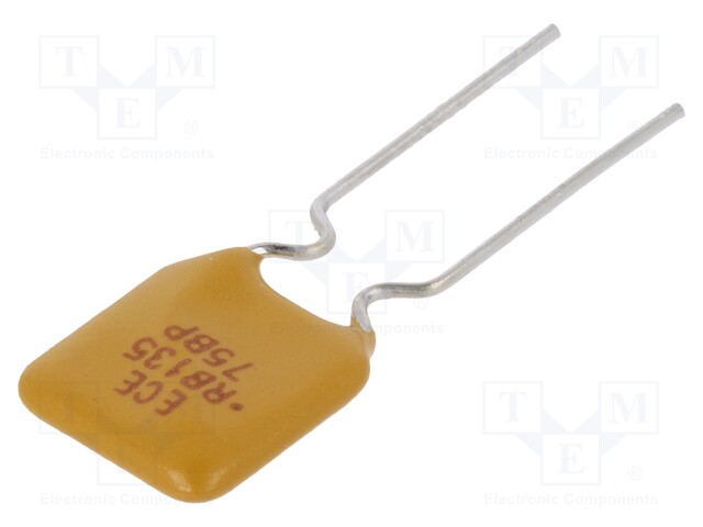 Fuse: PTC polymer; 1.35A; 8,9x13,5mm; Pitch: 5.1mm