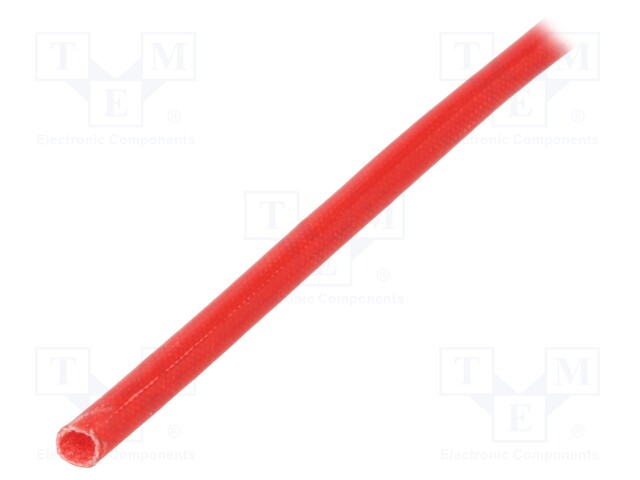 Insulating tube; red; -20÷155°C; Øint: 0.8mm; L: 200m
