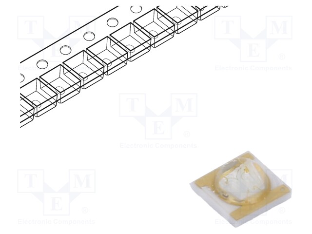 Power LED; 120°; 700mA; λd: 440-450nm; Pmax: 2.5W; 3.45x3.45x1.95mm