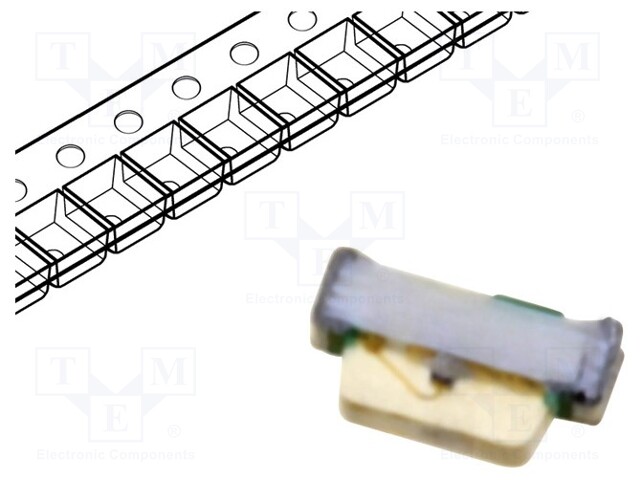 LED; SMD; 1602; yellow; 40÷75mcd; 1.6x0.9x0.2mm; 2.05÷2.4V; 20mA