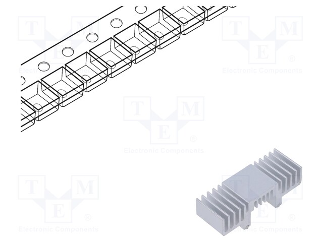 Heatsink: extruded; TO252,TO263; metallic; L: 12.7mm; W: 35.2mm