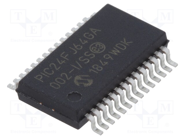 PIC microcontroller; Memory: 64kB; SRAM: 8kB; 32MHz; SMD; SSOP28