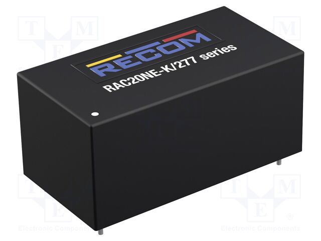 Converter: AC/DC; 20W; Uout: 12VDC; Iout: 1667mA; 87%; RAC20NE-K/277