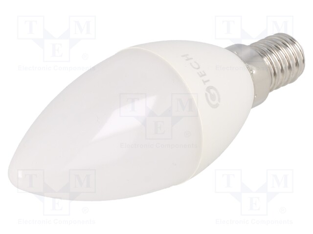 LED lamp; warm white; E14; 230VAC; 5W; 180°; 3000K; 3pcs.
