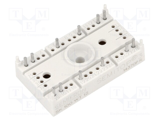 Module: thyristor; opposing x2; 1.2kV; 101A; T63; SEMITOP3; screw