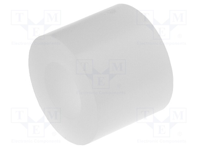Spacer sleeve; cylindrical; polystyrene; L: 8mm; Øout: 10mm