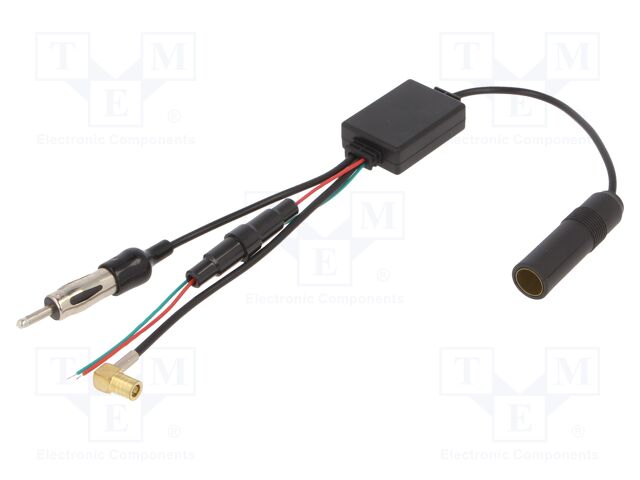 Splitter; AM,DAB,FM; with amplifier; 0.6m; 20dB; 12÷24VDC