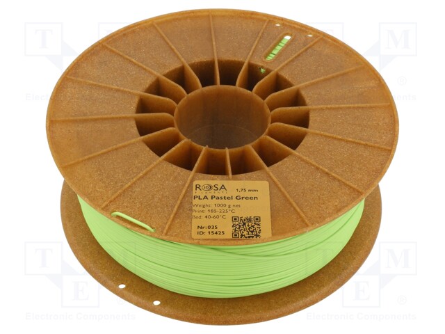 Filament: PLA Pastle; 1.75mm; green; 185÷225°C; 1kg