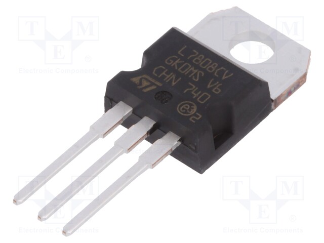 IC: voltage regulator; linear,fixed; 8V; 1.5A; TO220; THT