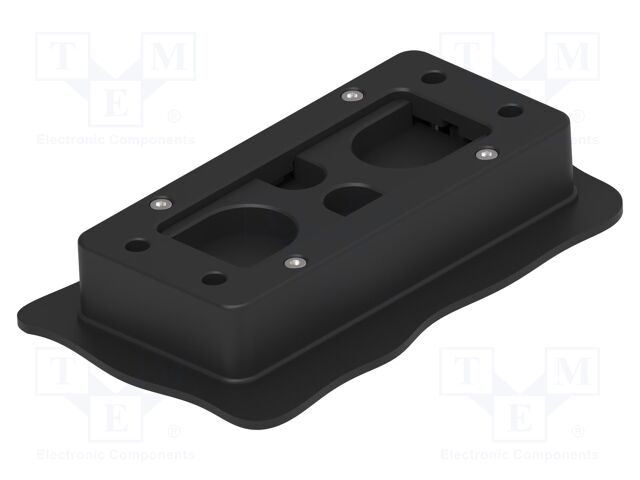 Multigate grommet; black; Holes no: 7; -40÷80°C; Entrelec; IP66