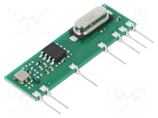 Module: RF; FM receiver; AM,ASK; 433.92MHz; -109dBm; 5VDC; 4.3mA
