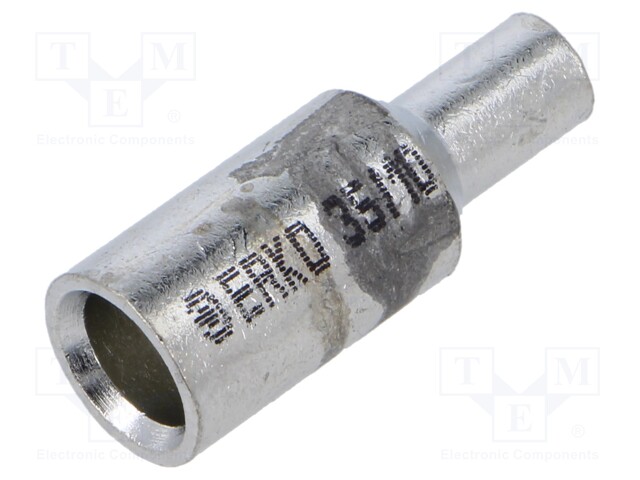 Tip: butt splice; reductive; copper; tinned; crimped; for cable