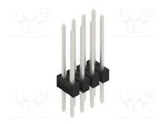 Connector: pin strips; pin header; male; PIN: 8; 2.54mm; THT; 2x4