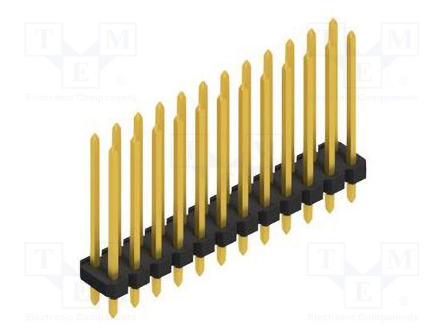 Connector: pin strips; pin header; male; PIN: 24; 2.54mm; THT; 2x12