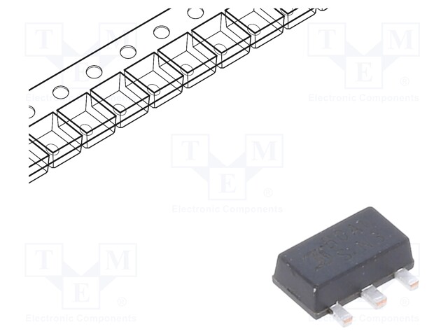 IC: voltage regulator; LDO,linear,fixed; 10V; 0.1A; SOT89; SMD