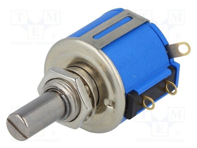 Potentiometer: shaft; multiturn; 2kΩ; 2W; ±10%; 6.35mm; linear; IP40