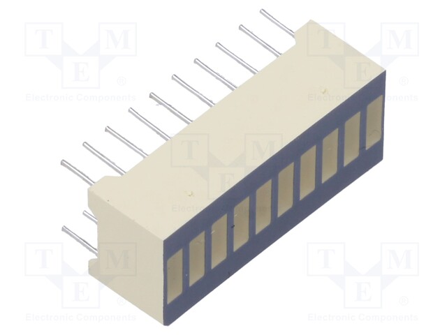 Display: LED; bargraph; green (7x) / red (3x); 50.7x10.16mm