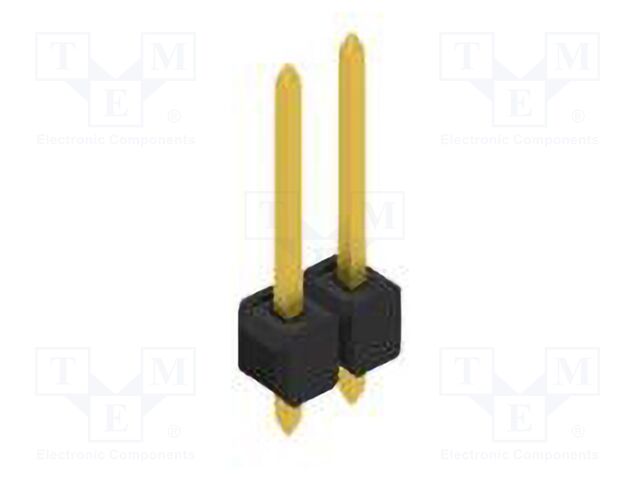 Connector: pin strips; pin header; male; PIN: 2; 2.54mm; THT; 1x2