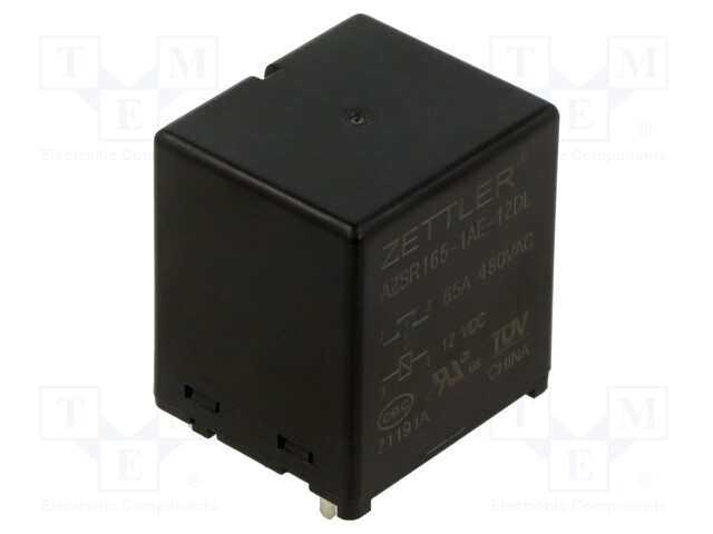 Relay: electromagnetic power; SPST-NO; Ucoil: 12VDC; 65A; PCB; 2.2W