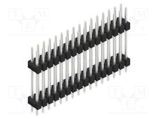 Connector: pin strips; pin header; male; PIN: 32; 2.54mm; THT; 2x16